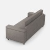 Driezitsbank stof hoes 208cm modern design woonkamer Marrak 180 