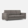 Driezitsbank stof hoes 208cm modern design woonkamer Marrak 180 