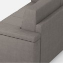 Driezitsbank stof hoes 208cm modern design woonkamer Marrak 180 