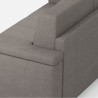 Driezitsbank stof hoes 208cm modern design woonkamer Marrak 180 