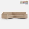 Moderne hoekbank 5 zitplaatsen in stof 226x226cm Marrak 12AG Model