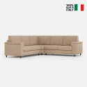 Moderne hoekbank 5 zitplaatsen in stof 226x226cm Marrak 12AG 