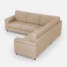 Moderne hoekbank 5 zitplaatsen in stof 226x226cm Marrak 12AG 