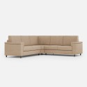 Moderne hoekbank 5 zitplaatsen in stof 226x226cm Marrak 12AG 