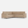 Moderne hoekbank 5 zitplaatsen in stof 226x226cm Marrak 12AG 