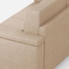 Moderne hoekbank 5 zitplaatsen in stof 226x226cm Marrak 12AG 