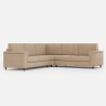 Moderne hoekbank in stof 5-zits 246x246cm Marrak 14AG 