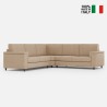 Moderne hoekbank in stof 5-zits 246x246cm Marrak 14AG 