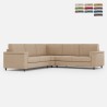 Moderne hoekbank in stof 5-zits 246x246cm Marrak 14AG Aanbieding