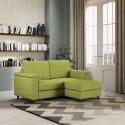 Moderne 2-zitsbank in stof 168cm met poef Marrak 140P Afmetingen
