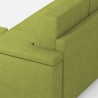 Moderne 2-zitsbank in stof 168cm met poef Marrak 140P 