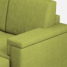 Moderne 2-zitsbank in stof 168cm met poef Marrak 140P 