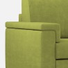 Moderne 2-zitsbank in stof 168cm met poef Marrak 140P 