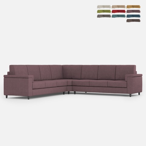 Grote hoekbank 7-zits in stof 286x286cm Marrak 18AG Aanbieding