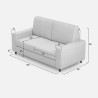 2-zitsbank in stof 168cm klassiek-modern design Sakar 140 