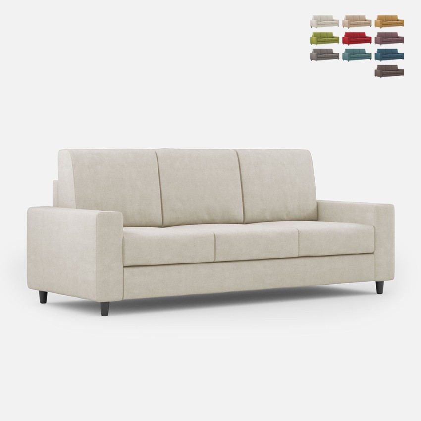 Moderne elegante 3-zits stoffen bank 208cm Sakar 180 Aanbieding