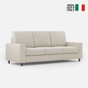 Moderne elegante 3-zits stoffen bank 208cm Sakar 180 