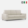 Moderne elegante 3-zits stoffen bank 208cm Sakar 180 