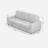 Moderne elegante 3-zits stoffen bank 208cm Sakar 180 