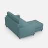 Moderne 2-zitsbank in stof 168cm met voetenbankje Sakar 140P 