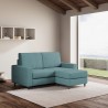 Moderne 2-zitsbank in stof 168cm met voetenbankje Sakar 140P 