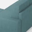 Moderne 2-zitsbank in stof 168cm met voetenbankje Sakar 140P 