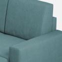 Moderne 2-zitsbank in stof 168cm met voetenbankje Sakar 140P 