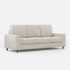 Moderne elegante 3-zits stoffen bank 208cm Sakar 180 