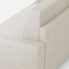 Moderne elegante 3-zits stoffen bank 208cm Sakar 180 