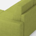 3-zitsbank woonkamer 208cm met poef in stof Sakar 180P 