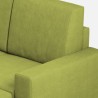 3-zitsbank woonkamer 208cm met poef in stof Sakar 180P 