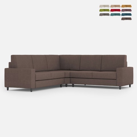 Moderne hoekbank 5-zits 246x246cm in stof Sakar 14AG Aanbieding