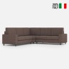 Moderne hoekbank 5-zits 246x246cm in stof Sakar 14AG 