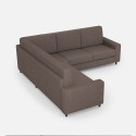 Moderne hoekbank 5-zits 246x246cm in stof Sakar 14AG 
