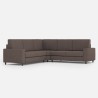 Moderne hoekbank 5-zits 246x246cm in stof Sakar 14AG 
