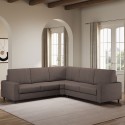 Moderne hoekbank 5-zits 246x246cm in stof Sakar 14AG Afmetingen
