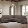 Moderne hoekbank 5-zits 246x246cm in stof Sakar 14AG Afmetingen