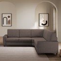 Moderne hoekbank 5-zits 246x246cm in stof Sakar 14AG 