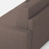 Moderne hoekbank 5-zits 246x246cm in stof Sakar 14AG 