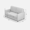 Moderne 2-zitsbank in stof 158cm design Karay 140 