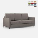 Designbank 3-zits 198cm in modern gestoffeerd textiel Karay 180 Aanbieding