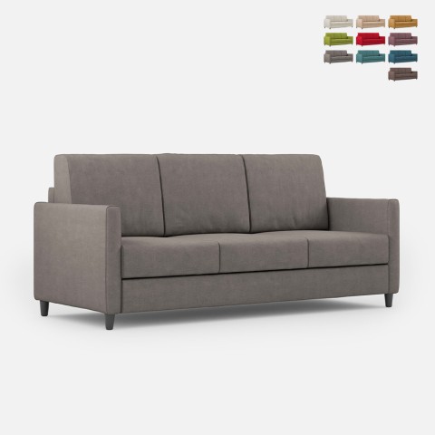 Designbank 3-zits 198cm in modern gestoffeerd textiel Karay 180 Aanbieding