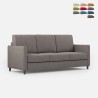 Designbank 3-zits 198cm in modern gestoffeerd textiel Karay 180 Aanbieding