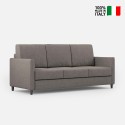 Designbank 3-zits 198cm in modern gestoffeerd textiel Karay 180 