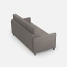 Designbank 3-zits 198cm in modern gestoffeerd textiel Karay 180 