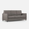 Designbank 3-zits 198cm in modern gestoffeerd textiel Karay 180 