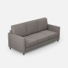Designbank 3-zits 198cm in modern gestoffeerd textiel Karay 180 