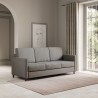 Designbank 3-zits 198cm in modern gestoffeerd textiel Karay 180 Afmetingen