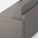 Design bank 3 zitplaatsen 198cm in moderne gestoffeerde stof Karay 180 