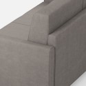 Designbank 3-zits 198cm in modern gestoffeerd textiel Karay 180 
